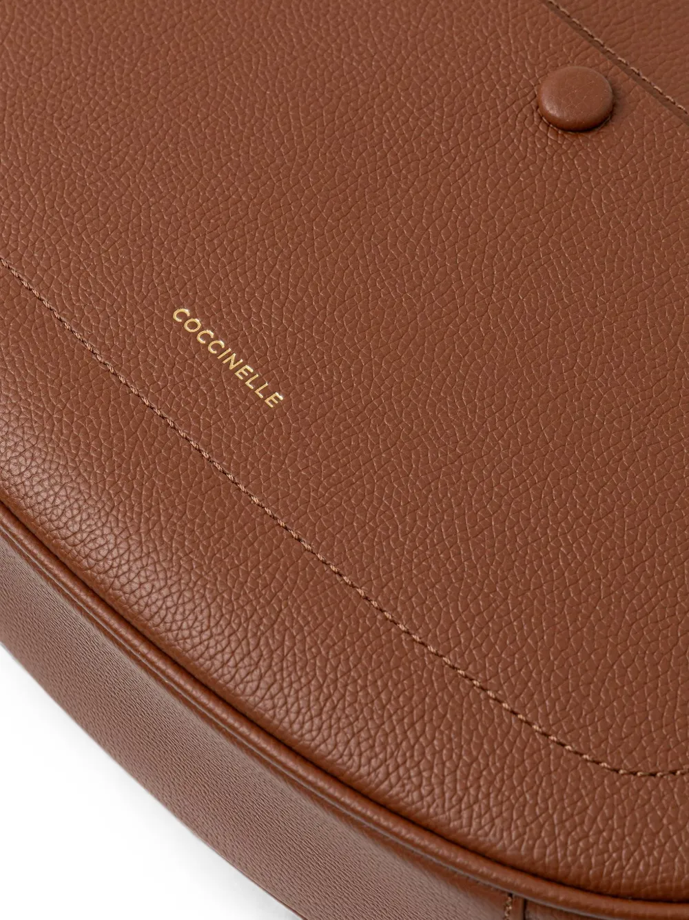 Coccinelle grainy leather shoulder bag Bruin