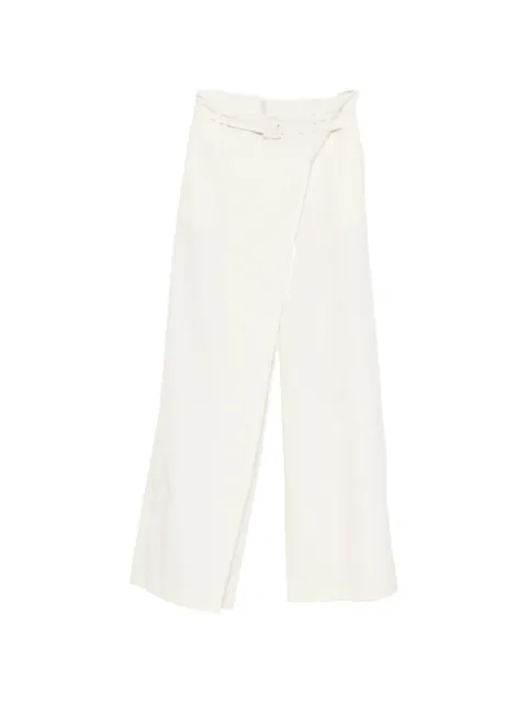 VIKTORIA CHAN Sataya belted wrap-style trousers