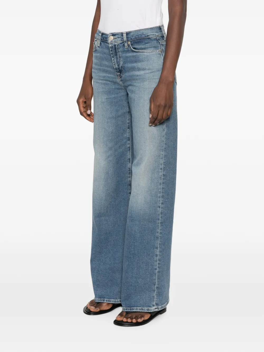 7 For All Mankind Lotta jeans met riemlus zak Blauw