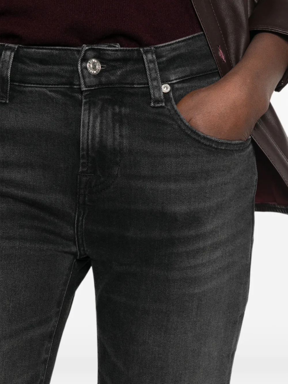 7 For All Mankind Cropped jeans Zwart