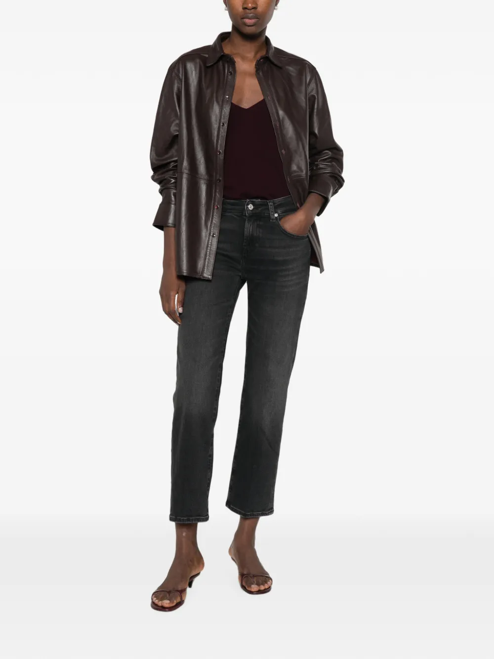 7 For All Mankind Cropped jeans Zwart