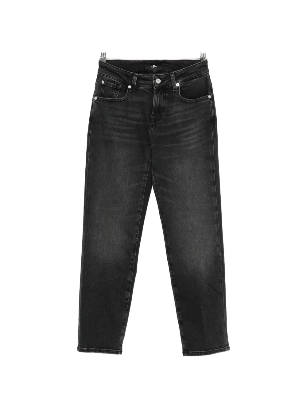 7 For All Mankind faded-effect cropped jeans - Schwarz