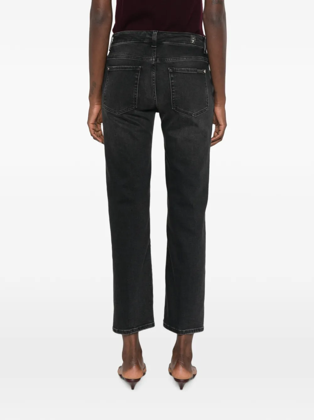 7 For All Mankind Cropped jeans Zwart