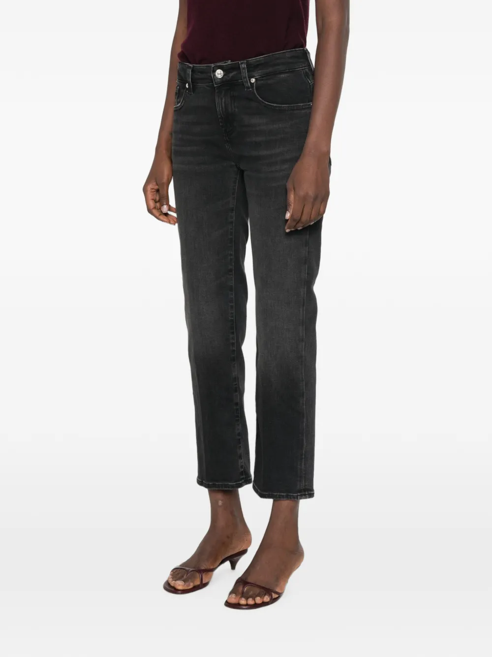 7 For All Mankind Cropped jeans Zwart