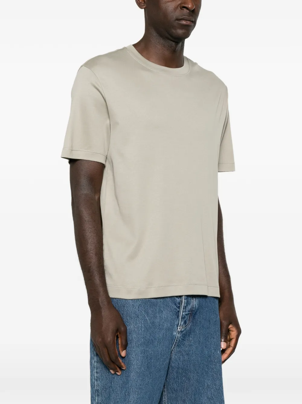 Eleventy crew-neck short-sleeve T-shirt Beige