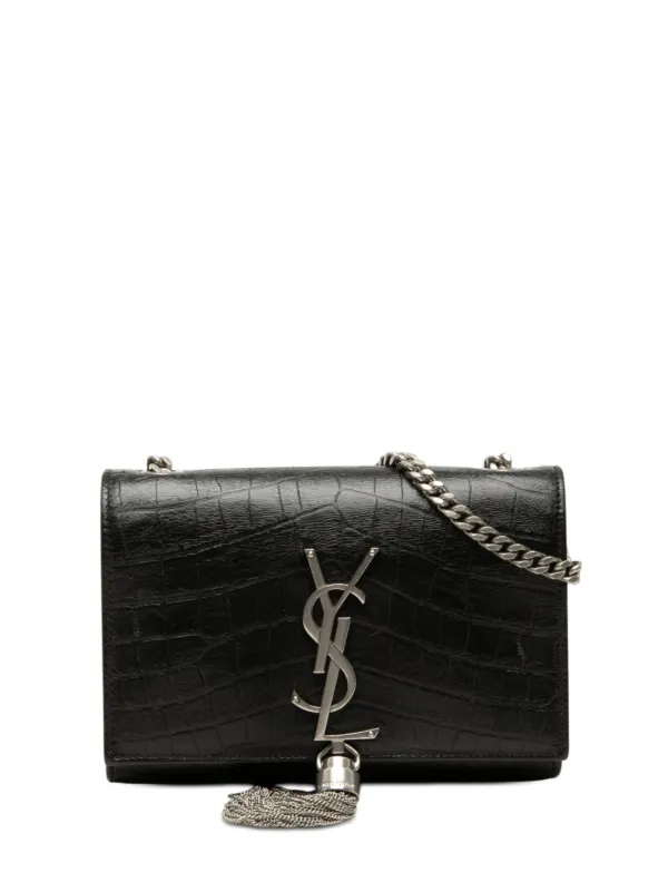 Saint Laurent Pre-Owned 2010-2026 スモール クロコエンボス レザー 