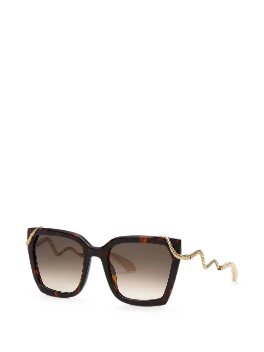 Roberto Cavalli Sonnenbrille mit Schlangenbügeln - Braun