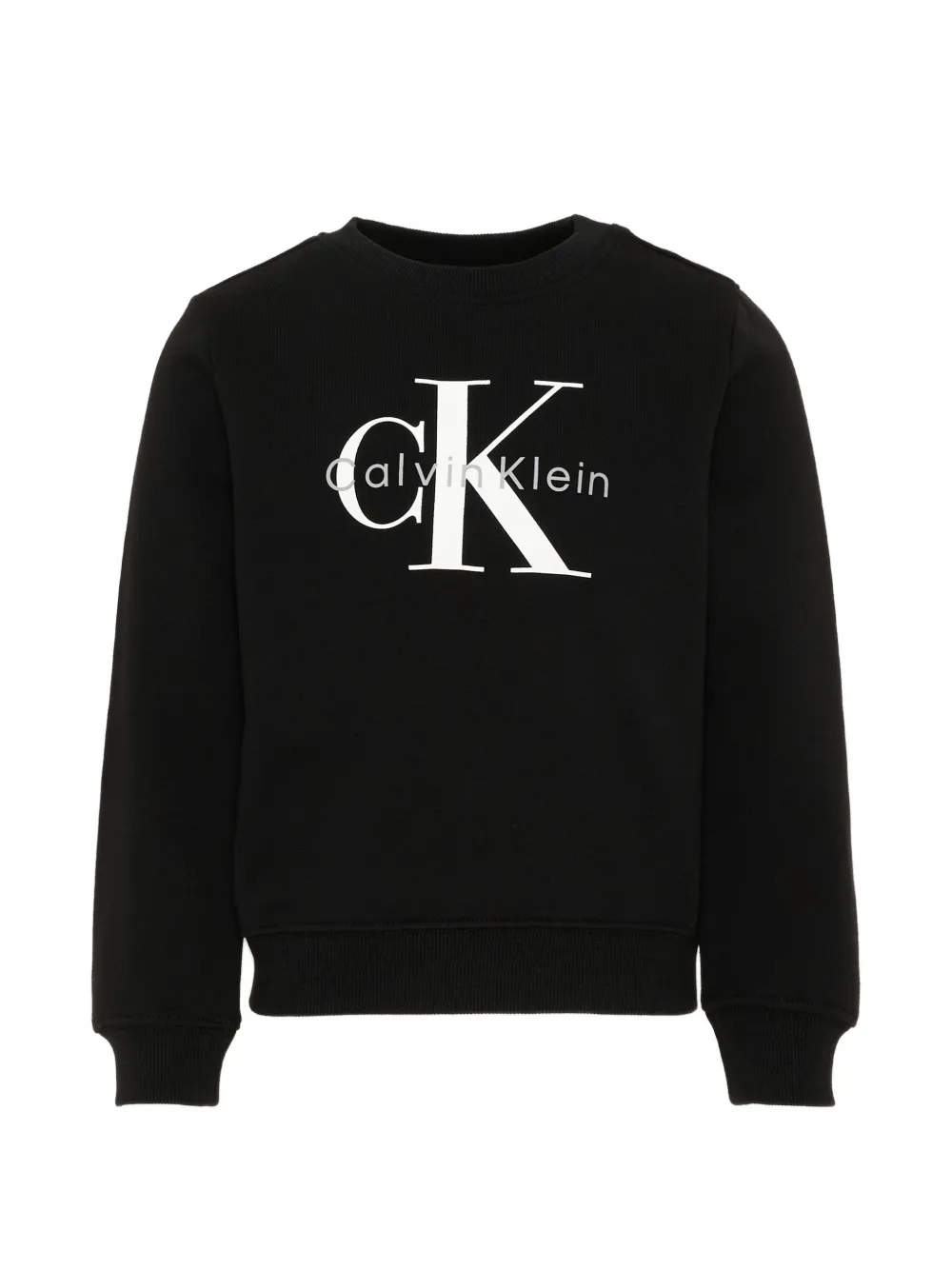 Calvin Klein Kids logo-print cotton sweater - Nero