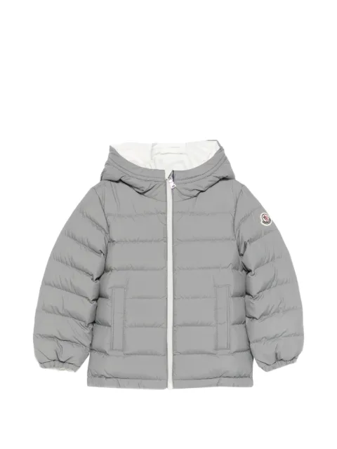 Moncler Enfant Gesteppte Jacke mit Logo-Patch