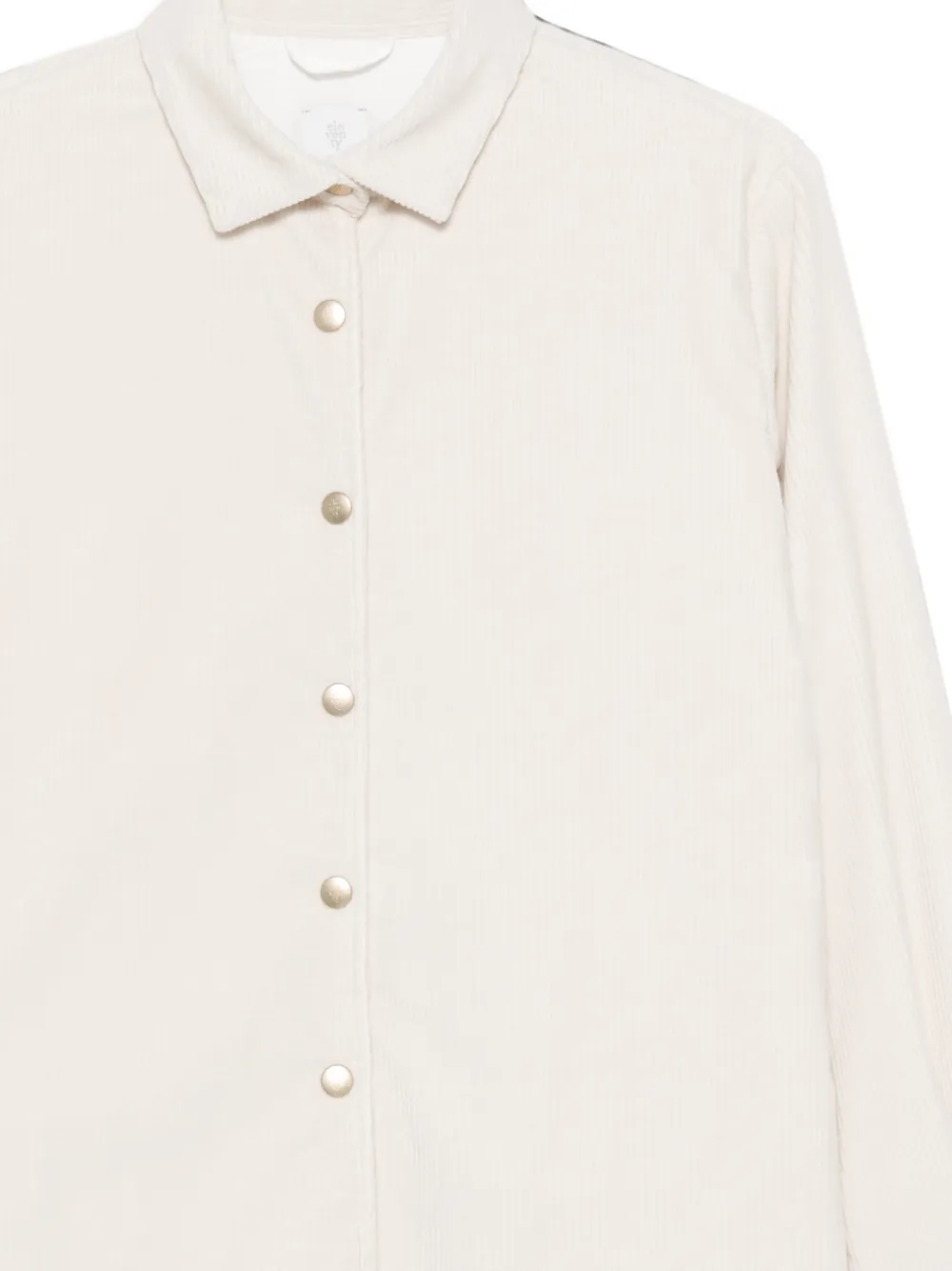 Eleventy Ribfluwelen overhemd Beige