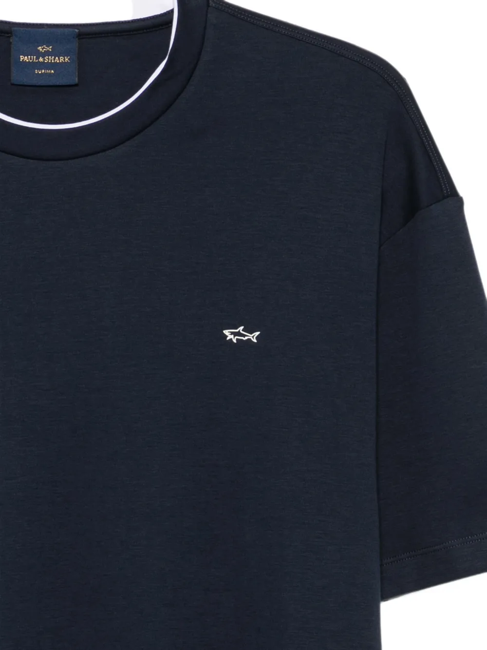 Paul & Shark T-shirt met logopatch Blauw