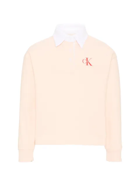Calvin Klein Kids logo-print long-sleeve polo shirt