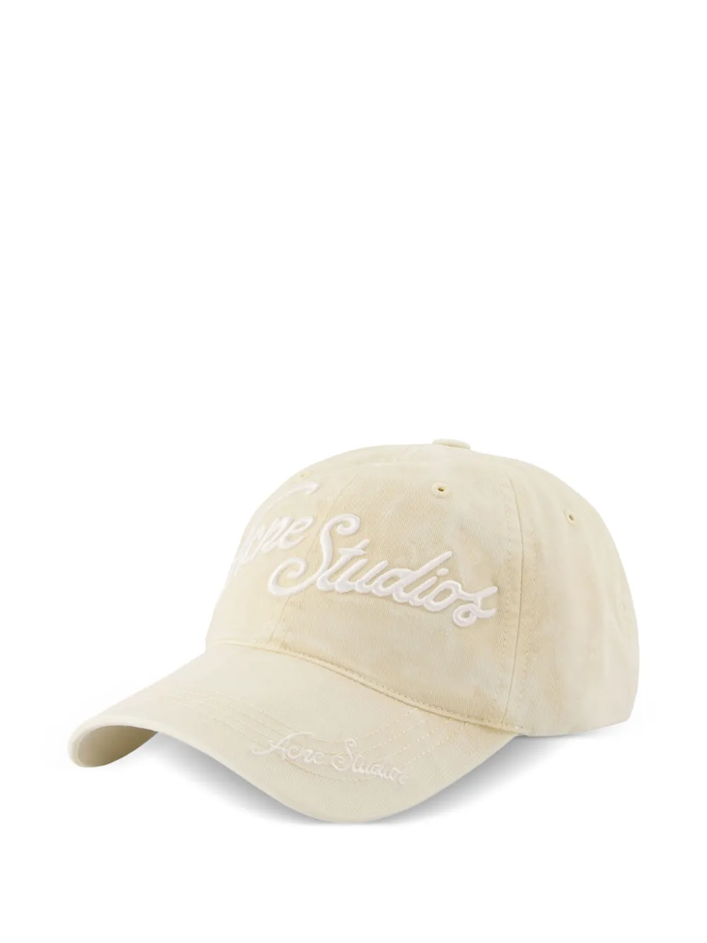 Acne Studios logo-embroidered cotton cap - Toni neutri