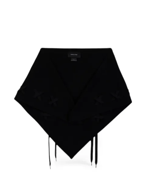 Simone Rocha lace-up merino-wool scarf