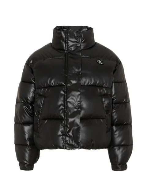 Calvin Klein Kids logo-patch puffer jacket
