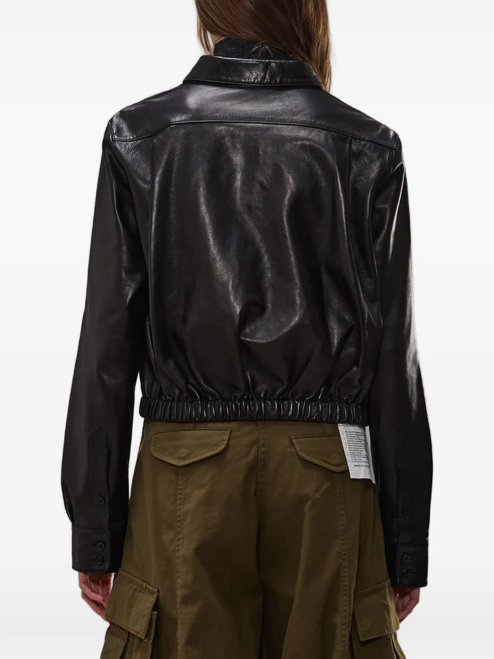 R13 Elasticated-hem Jacket In Black