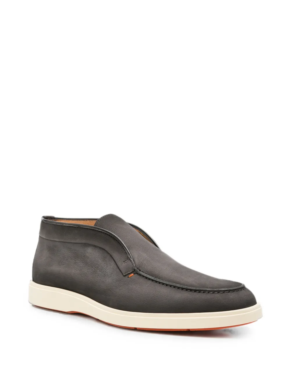 Santoni slip-on suede boots Grijs