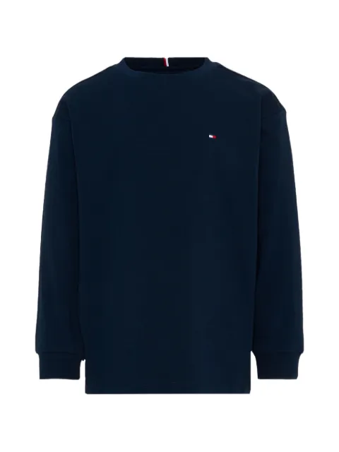 Tommy Hilfiger Junior logo-embroidered long-sleeves T-shirt