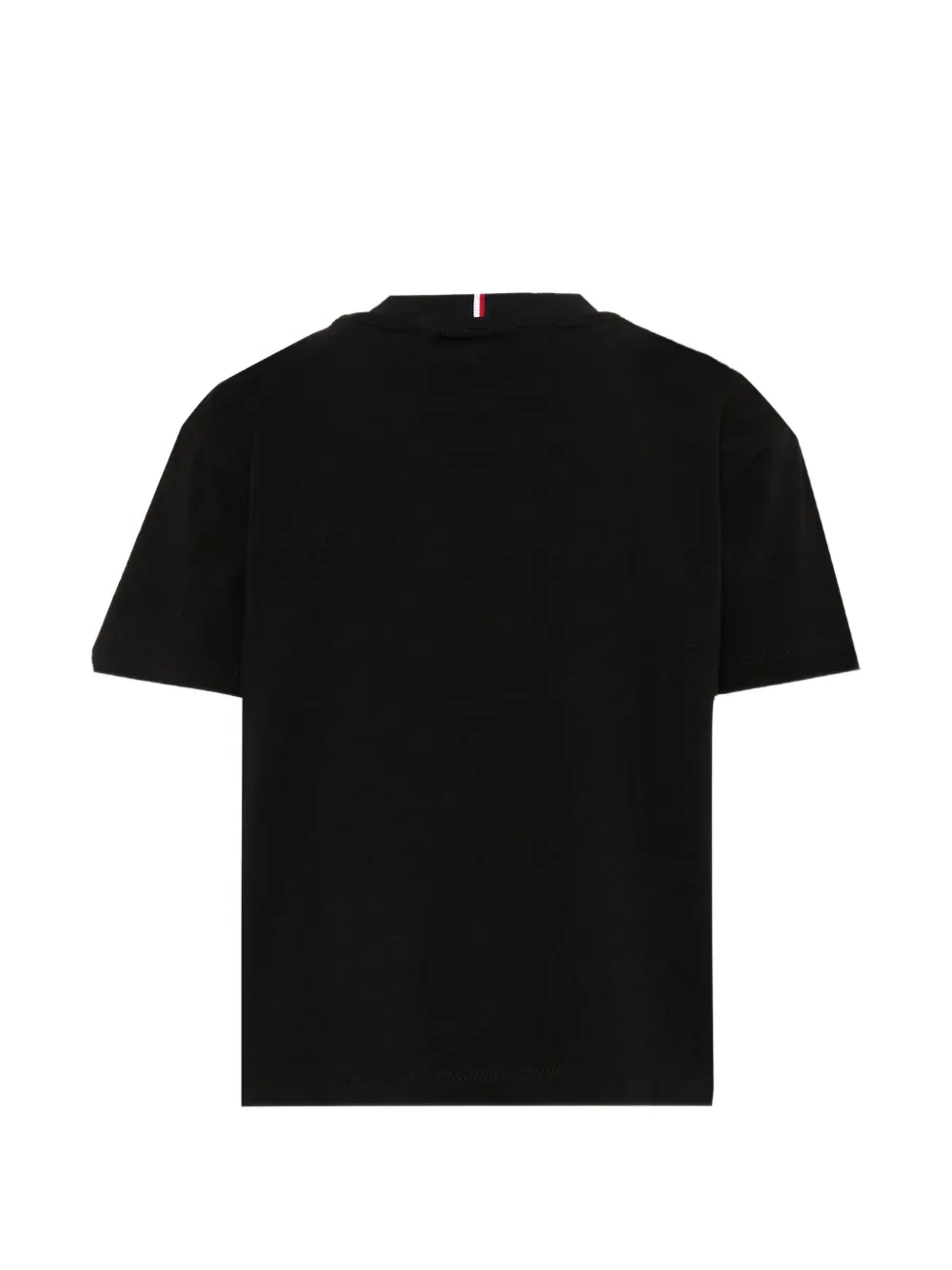 Tommy Hilfiger Junior Katoenen T-shirt met logoprint Zwart