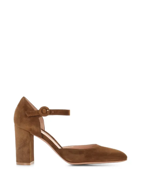 Gianvito Rossi suede block-heel pumps