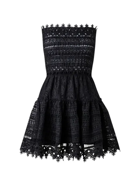 Waimari Vallarta lace-panelled mini dress
