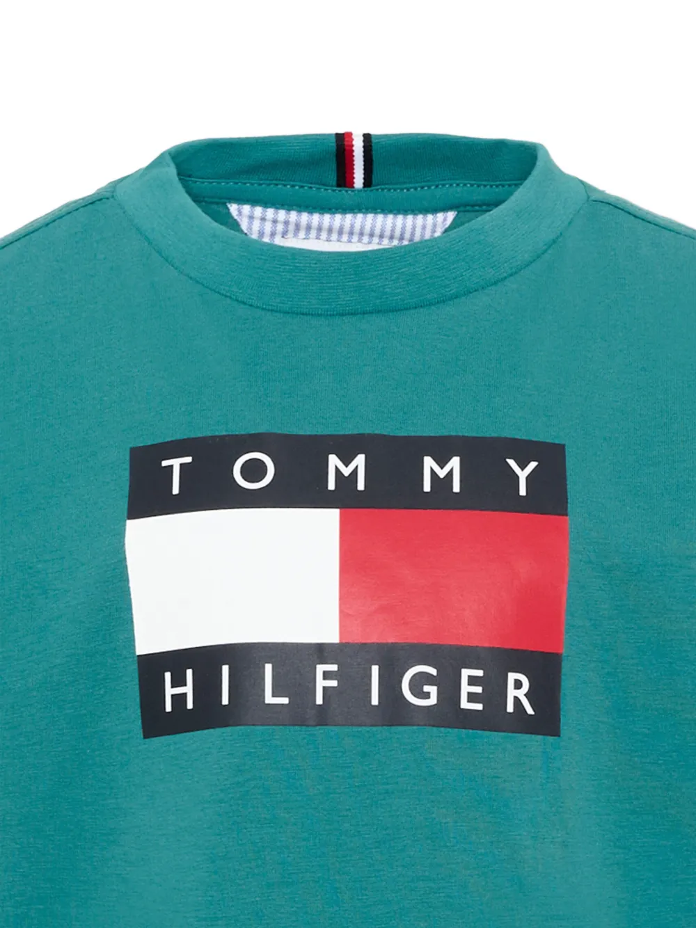 Tommy Hilfiger Junior T-shirt met logoprint Groen