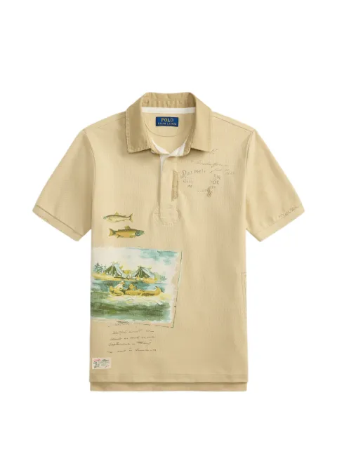 POLO RALPH LAUREN KIDS playera tipo polo con estampado gráfico