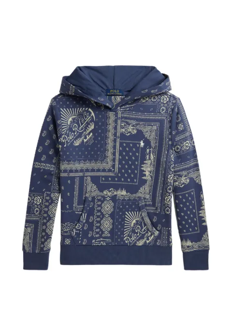 POLO RALPH LAUREN KIDS bandana-print patchwork hoodie