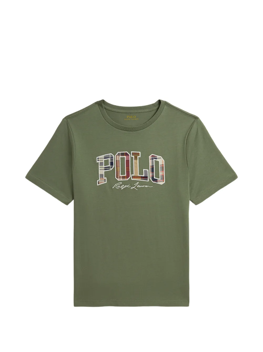 POLO RALPH LAUREN KIDS T-Shirt mit Madras-Patch - Grün
