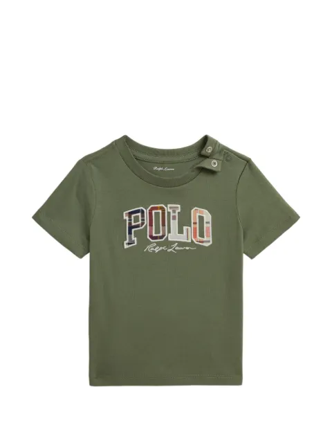 POLO RALPH LAUREN KIDS logo-appliqué press-stud T-shirt
