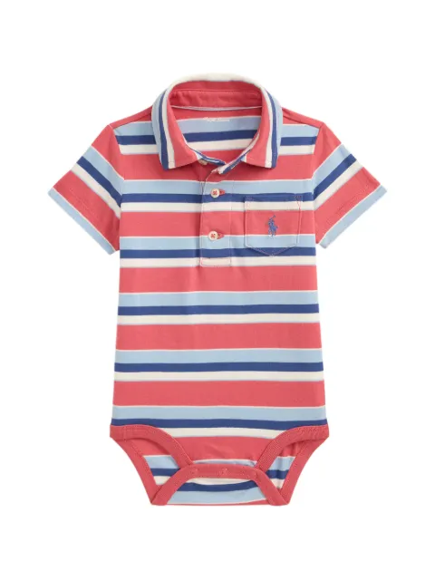 POLO RALPH LAUREN KIDS striped embroidered-logo body
