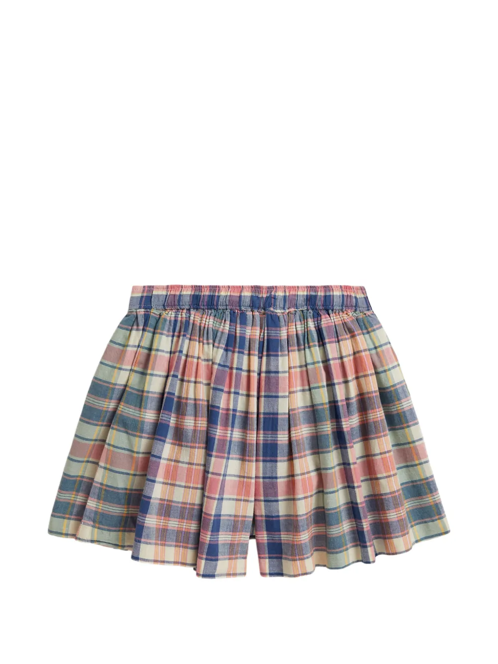 POLO RALPH LAUREN KIDS Geruite wikkelrok Blauw