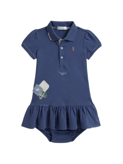 POLO RALPH LAUREN KIDS patchwork ruffled dress