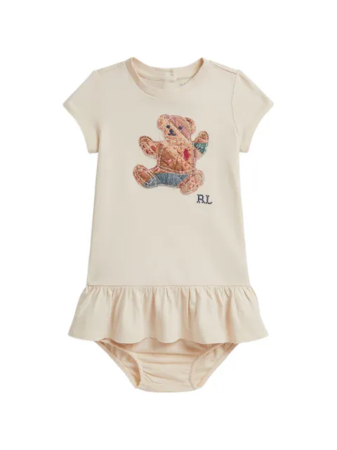 POLO RALPH LAUREN KIDS Polo Bear ruffled dress