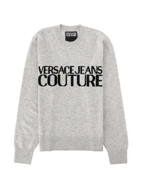 Versace Jeans Couture logo-intarsia knitted sweater