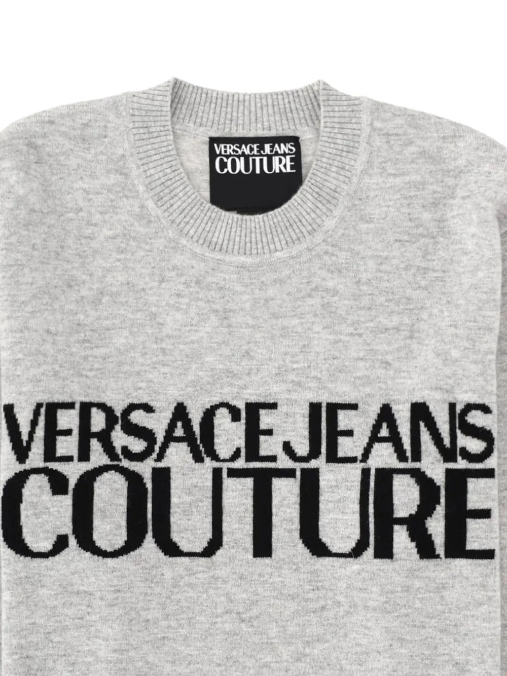 Versace Jeans Couture Intarsia trui Grijs