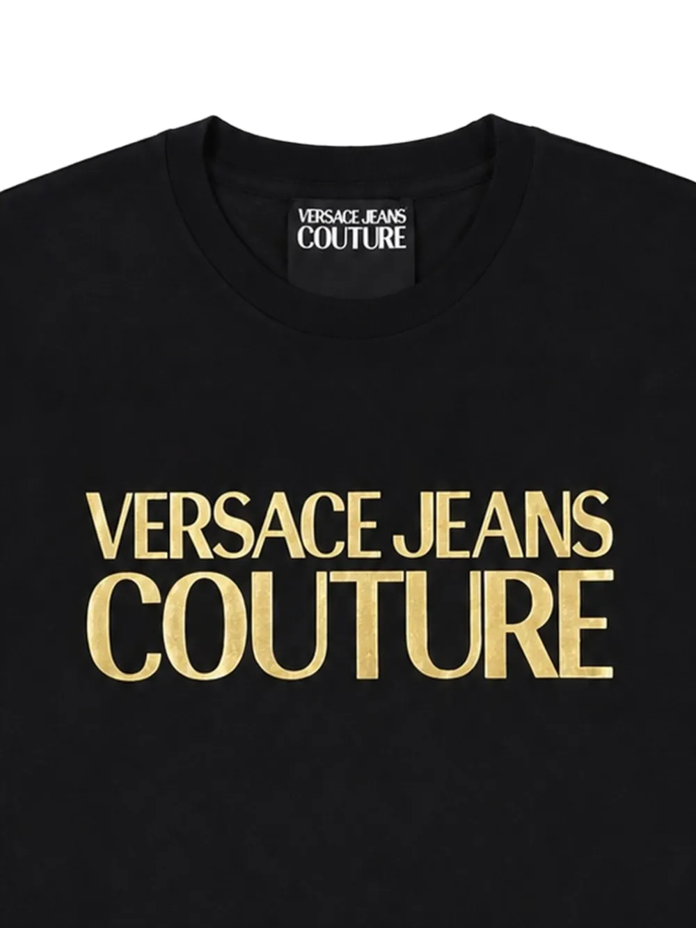 Versace Jeans Couture T-shirt met logoprint Zwart
