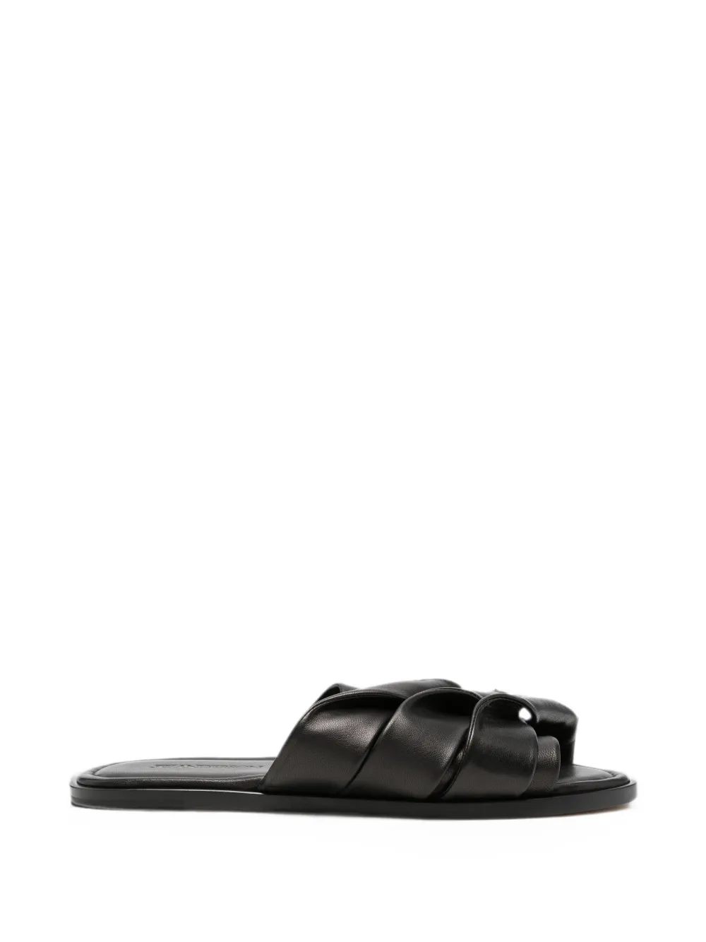 JW Anderson padded crossover sandals Zwart