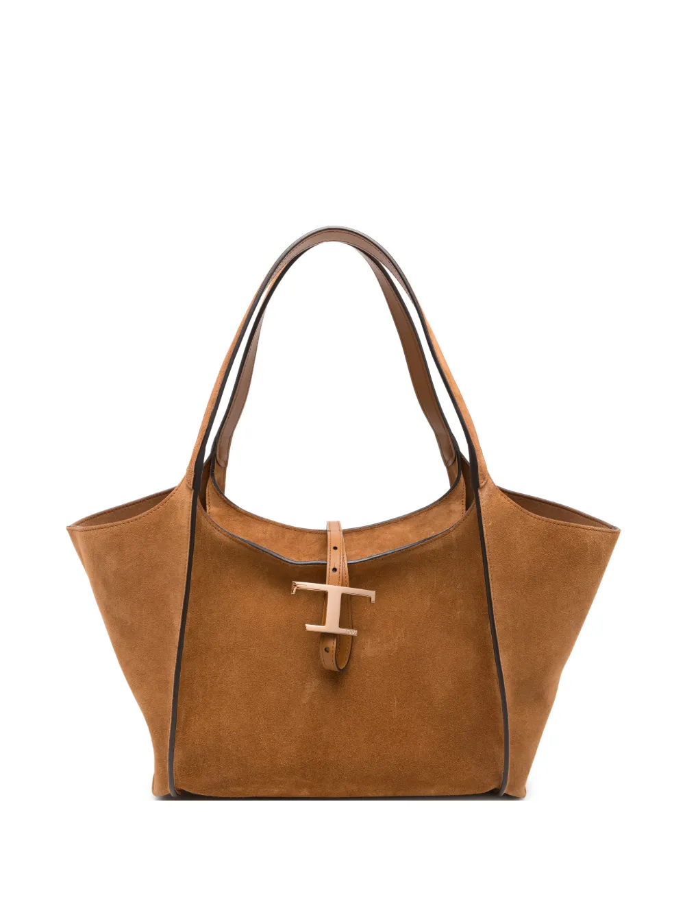 Tod's T Timeless suede tote bag - Neutrals