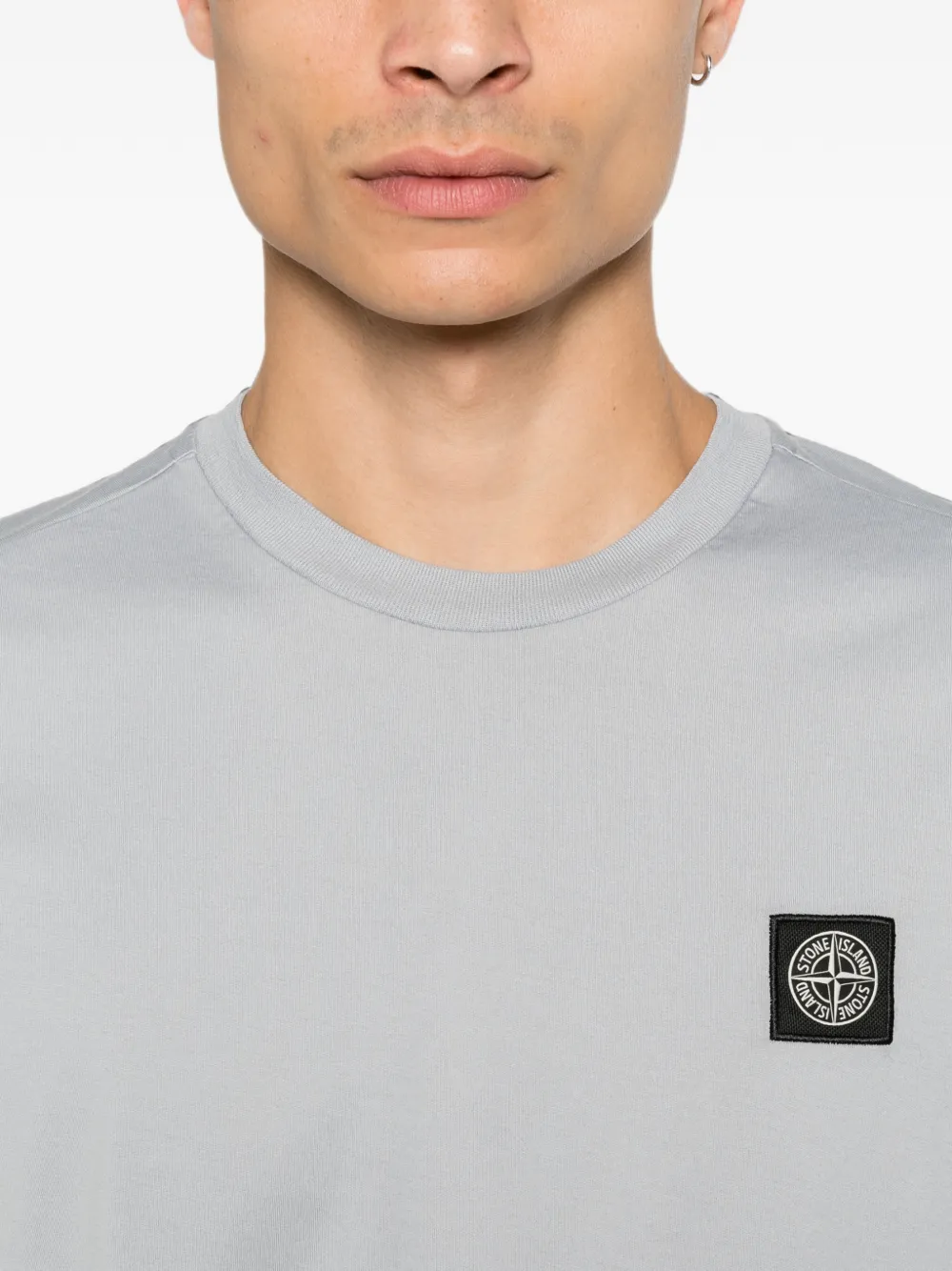 Stone Island T-shirt met logopatch Grijs