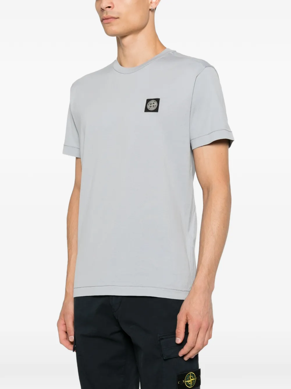 Stone Island T-shirt met logopatch Grijs