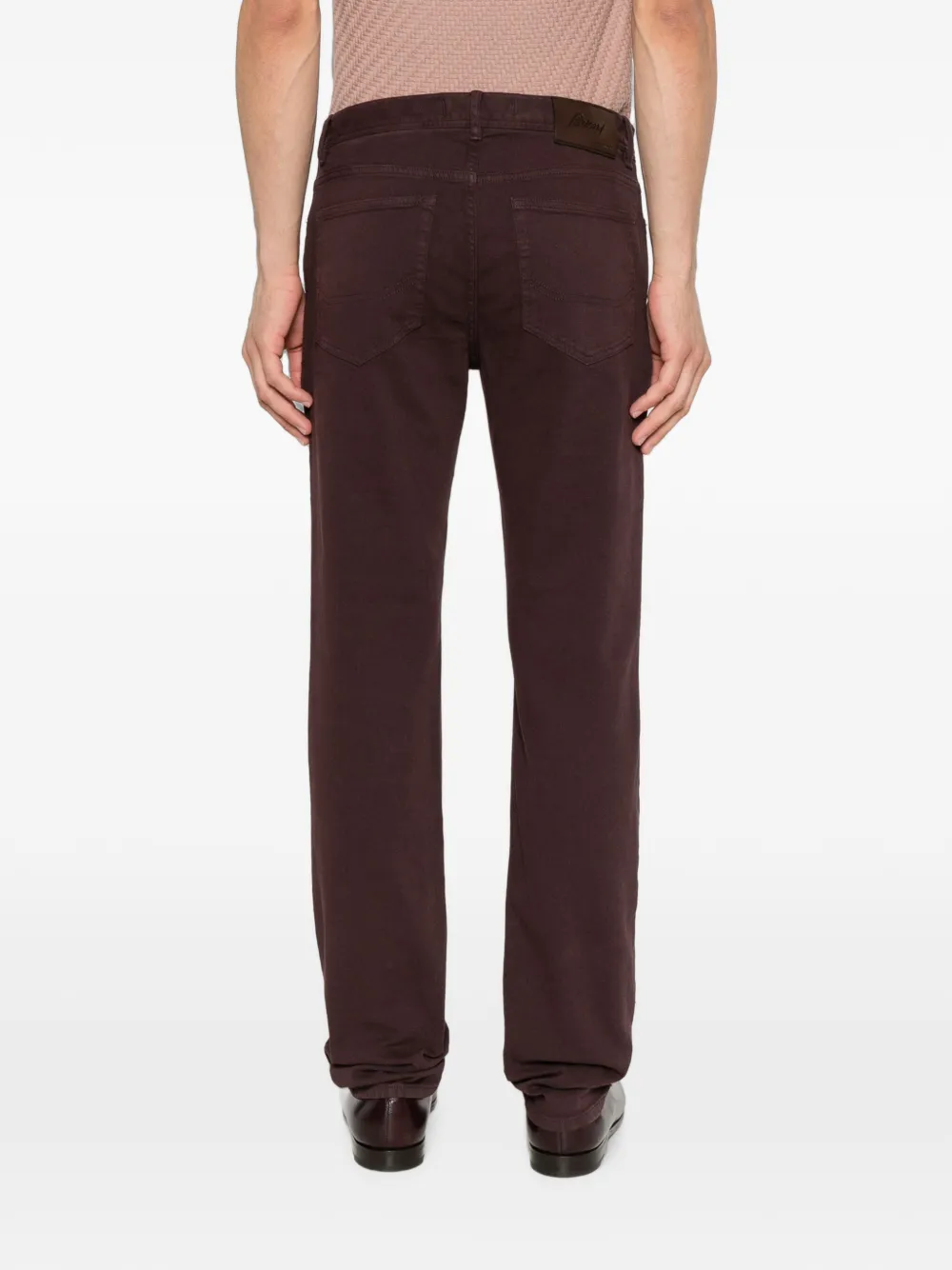 Brioni Meribel straight jeans met logo-patch Paars