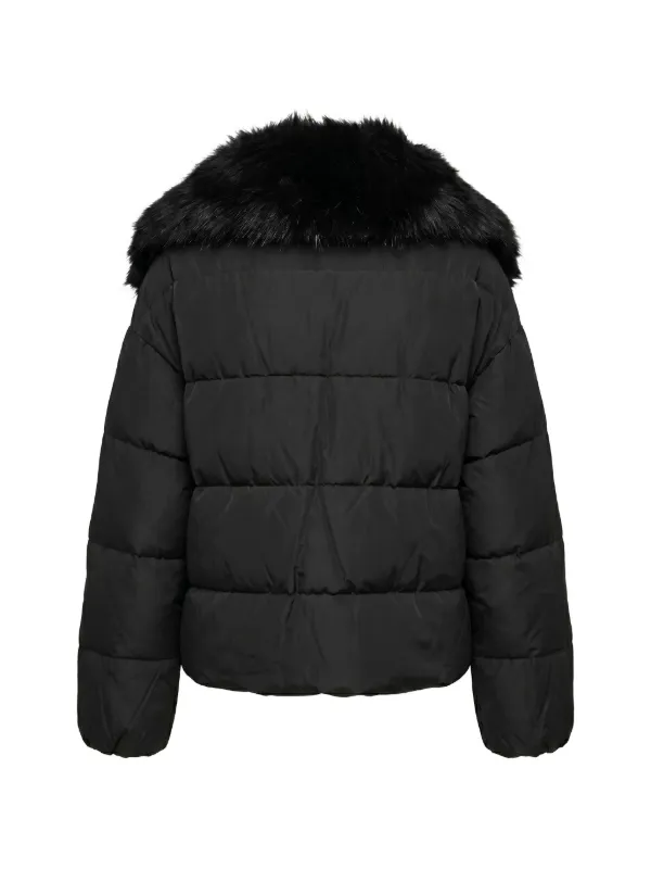 TWINSET フェイクファーカラージャケット | ブラック | FARFETCH JP