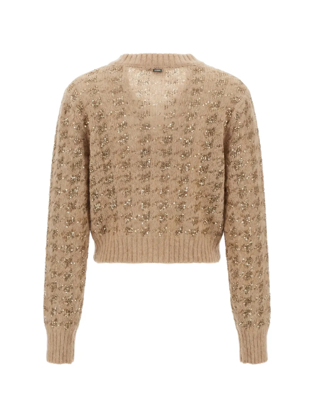 TWINSET Gebreide trui met pailletten Beige