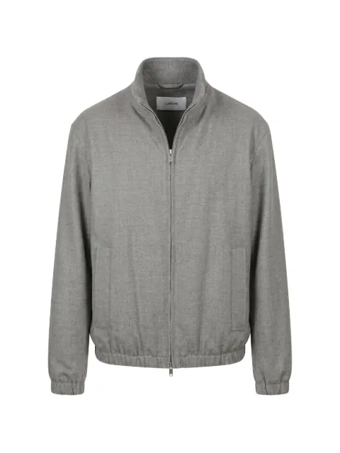 Lardini high-neck zip-up wool jacket
