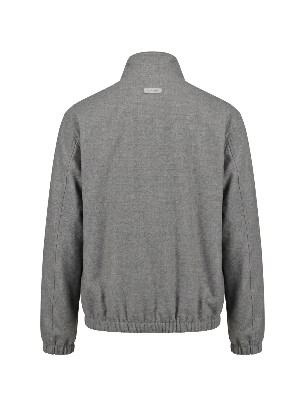 Lardini Wollen jack met hoge hals en rits Grijs