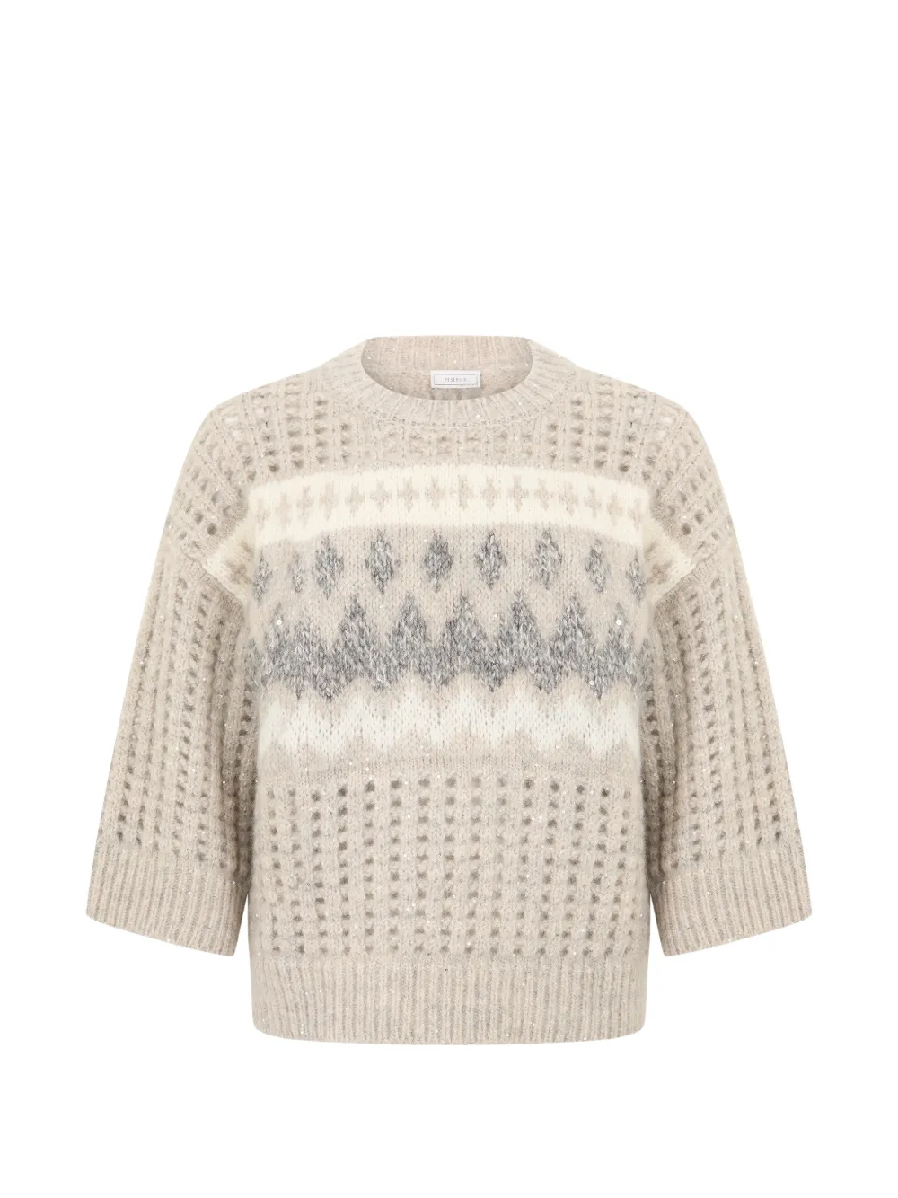 Peserico Trui met pailletten Beige
