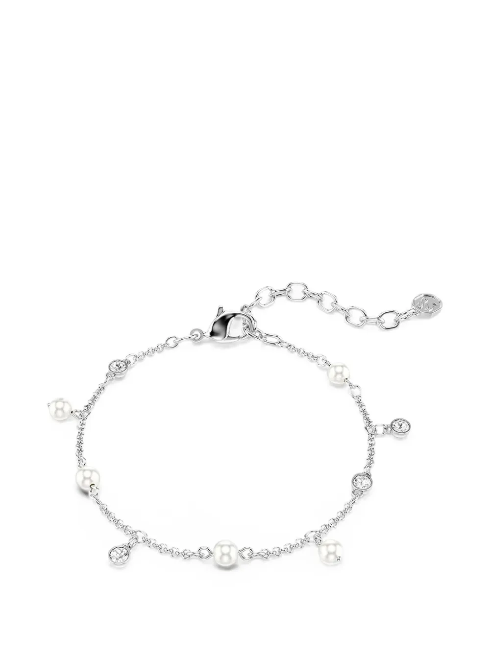 Swarovski crystal pearl-embellished bracelet - Argento