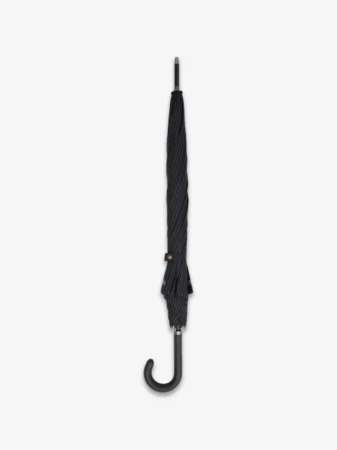 Moschino pinstripe-print curved-handle umbrella