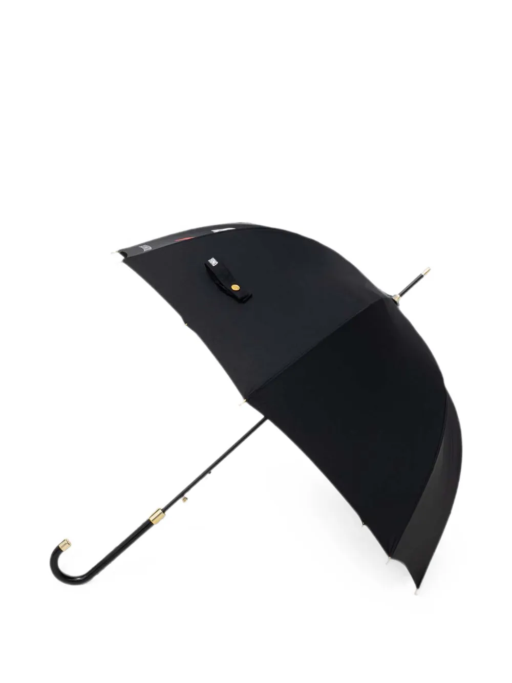 Moschino logo-print heart-motif umbrella Zwart